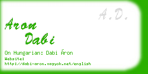 aron dabi business card